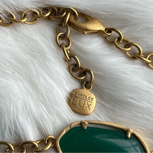 Carolee Lux Gemstone Estate Necklace Turquoise Lapis Chrysoprase 32” - Picture 3 of 7